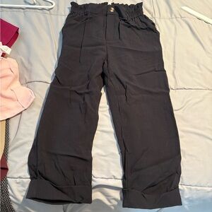HALARA Black Elastic Waist Pants
